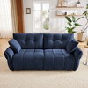 DOMETOUR Premium Two-Seater Sofa, Ergonomic Design, High-Resilience Foam, Modern Chenille Fabric, for Living Room/Office, Blue - 3 of 4