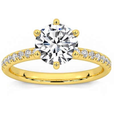 Pompeii3 1.58Ct Diamond Engagement Ring 14k Gold Lab Created