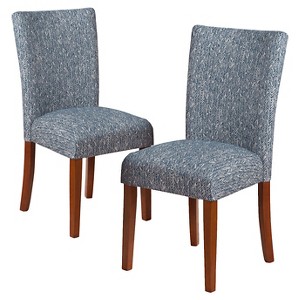Homepop Parson Dining Chair - Blue (Set of 2), Black Blue