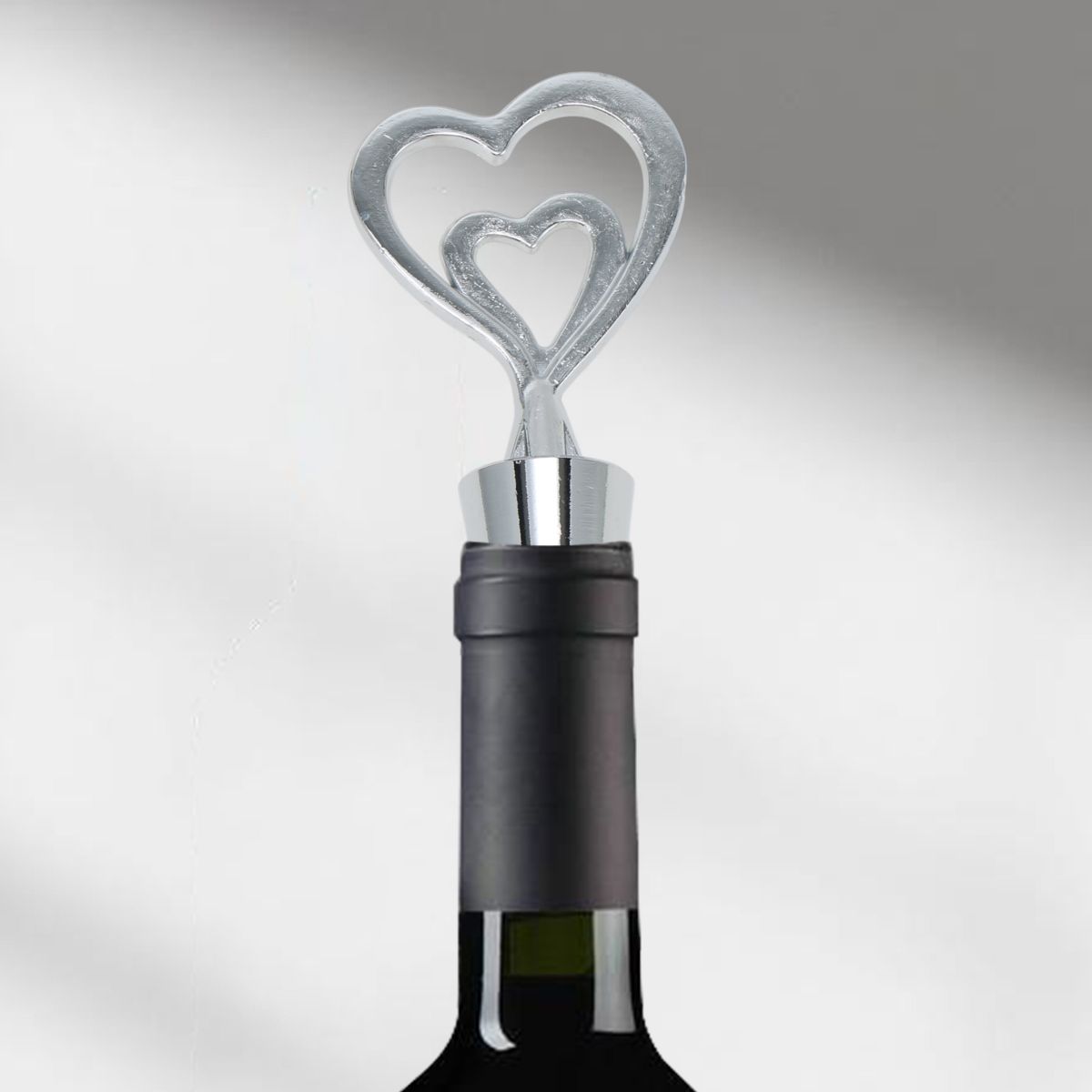 Unique Bargains Double Heart Stopper Aluminum Alloy TPE 4.37"x1.89"x0.79" 1 Pc - thumbnail 2