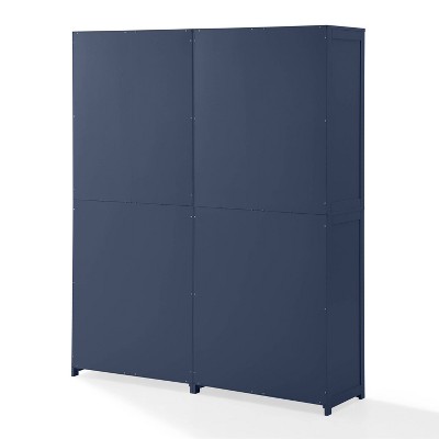 Savannah Navy 67" Shaker Style Kitchen Storage Pantry Set