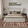 Modern Plaid Living Room Area Rug, Machine Washable Floor Carpet, Non-Slip Checkered Soft Rug, Low-Pile Non-Shedding Accent Rug, Indoor Foldable Rug - 2 of 4