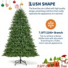 4.5FT/6FT/7.5FT/9 FTPre-Lit Artificial Christmas Tree w/ Multi-Color Lights Green PE & PVC Xmas Tree Hinged Branches & Foldable Metal Stand - 4 of 4