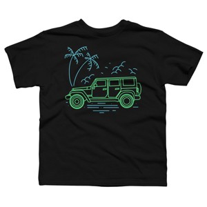 Boy's Design By Humans Summer Off-road Trip To The Beach By donipacoceng T-Shirt - 1 of 2