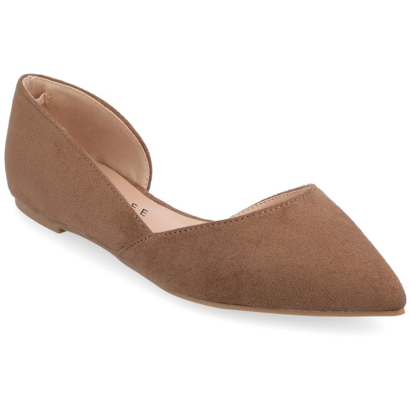 Journee Collection Womens Ester Slip On Pointed Toe D'Orsay Flats, 1 of 10