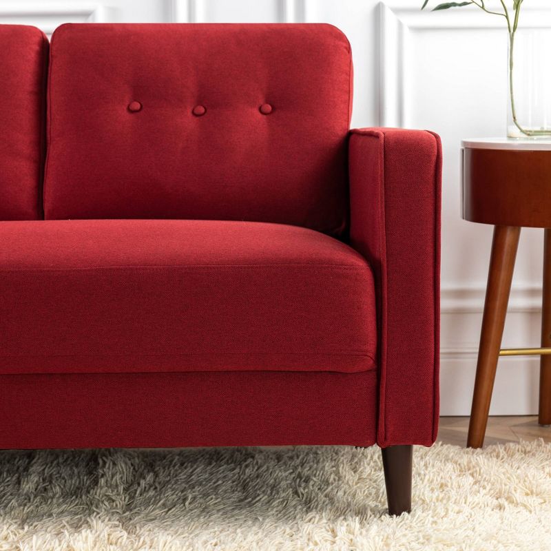76&#34; Mikhail Sofa Ruby Red - Zinus, 6 of 14