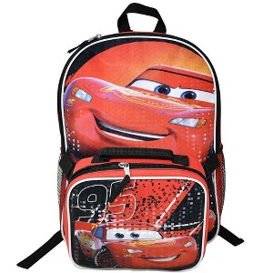 disney cars lightning mcqueen mini backpack for Kids Boys ~ Premium 12" School Bag with Stickers (Disney Pixar Cars School Supplies Bundle) inches tall x 4 1/2 Disney Cars Backpack for Kids