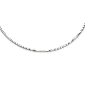 Black Bow Jewelry 3mm Sterling Silver Torque Collar Necklace, 14 Inch - 1 of 4