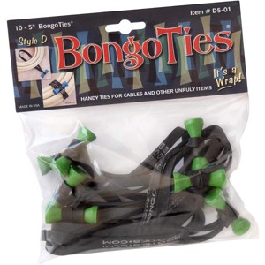 BongoTies All-Natural Reusable Cable Tie Wraps 10-Pack - 1 of 2