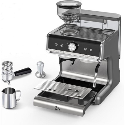 20 Bar Semi-Automatic Espresso Coffee Machine With Grinder & Steamer Wand  & 2.8L Water Tank