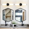 POWLIG 20.3-in 2-Light Black Modern Dimmable Wall Sconce with Milky White Glass Shade - 3 of 4