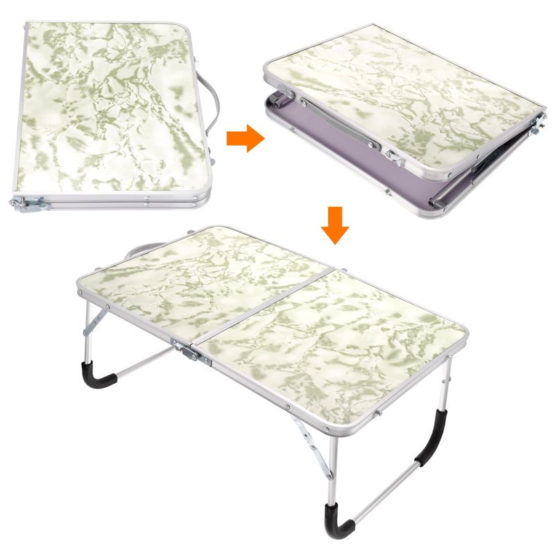 Unique Bargains Bed Sofa Laptop Reading Foldable Portable Table White Green 1 Pc, 3 of 6