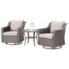 Outdoor Swivel Chair Patio Glider Chair with Soft Cushion High Back Chair - 3 of 4