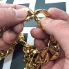90s Hip Hop Necklace for Men - Chunky Fake Gold Cuban Chain, 27.5 Inch Rapper Jewelry - 4 of 4