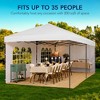 Best Choice Products 10x20ft Party Tent Pop Up Canopy Easy Setup w/ 1-Button Setup, Wheeled Case, 4 Weight Bags - 4 of 4