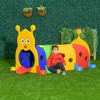 Qaba Kids Caterpillar Tunnel Outdoor Indoor Climb-N-Crawl Play Equipment for 3-6 Years Old, 6 Sections, for Daycare, Preschool, Playground - 3 of 4