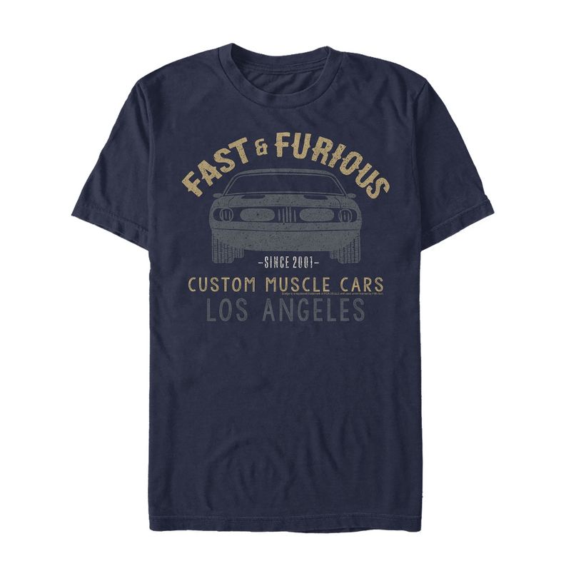 Men's Fast & Furious Custom Muscle Car T-Shirt, 1 of 5