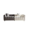 87" Velvet 3-Seater Modular Loveseat with Metal Legs & 2 Pillows - 4 of 4