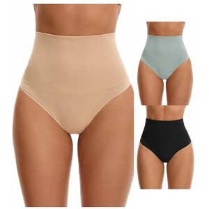 INSPIRE CHIC 3 Packs Women's Shapewear Tummy Control High Waist Shaping Panties Body Shaper Underwear - 1 of 4