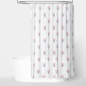 72"x72" Candy Cane Christmas Shower Curtain - Wondershop™ - 1 of 4