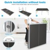 SEVOBAL Table Tennis Accessories 6ft Foldable Ping Pong Table with Net Paddles and Balls for Indoor and Outdoor Games, Black, 39"*39"*3.94" - 3 of 4