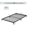 coucheta Metal Bed Frame, Platform Base with Wrought Rod Design,No Box Spring Required,Sturdy Foundation with Under-Bed Storage Space, Easy Assembly - 2 of 4