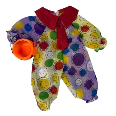 Детские куклы Doll Clothes Superstore Colorful Clown Costume with Pumpkin Bucket for 15-16 Inch Cabbage Patch Kid Dolls