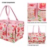Singer Water Color Floral Print Storage Tote: Sewing Bag with Polyester Material & Carrying Case - 3 of 4