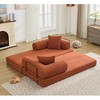 NicBex Oversized Upholstered Floor Sofa Bed with Convertible Folding Design,2-Seater Futon Couch Sleeper Sofa for Living Room,Bedroom - 4 of 4