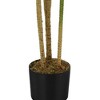 Monarch Specialties Artificial Plant 51 inch Tall Dracaena Tree Indoor Faux Fake Floor Greenery Potted Real Touch Decorative Green Leaves Black Pot - 3 of 4