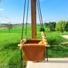 Sweet Swinging - Premium Outdoor Baby/Toddler Swing W/Pillow - Nutmeg - 3 of 4