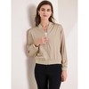 INSPIRE CHIC Women's Zip Up Long Sleeve Outerwear Casual Lightweight Jacket - 3 of 4
