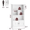 3 Tier Bookshelf with LED Lights, 57.8 Inch Tall Wooden Display Shelf, Open Storage Shelf, Bedroom, Living Room, Office - 4 of 4