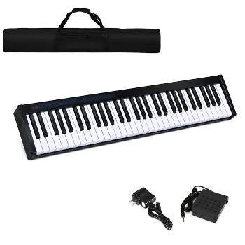 Costway 61 Key Digital Piano Recital MIDI Keyboard White Black
