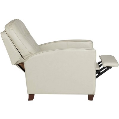 Livorno Pearl Leather Push Recliner Chair in Modern Style