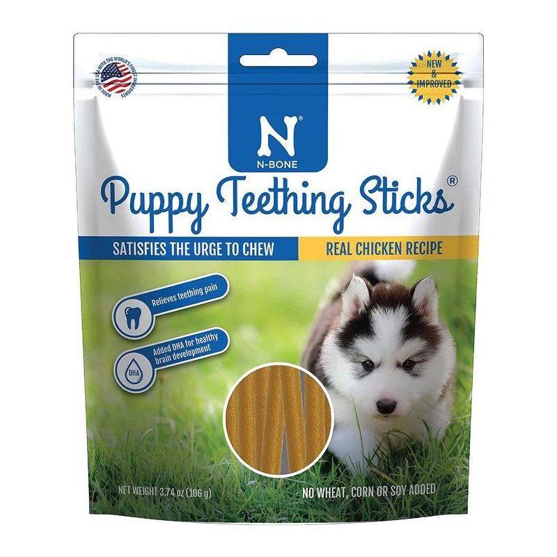 N-Bone Puppy Teething Treats - Chicken Flavor, 1 of 4