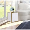 Meridian Furniture,Glitz White Faux Marble End Table - 2 of 4