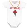 Little Treasure Baby Boy Cotton Bodysuit, Pant and Shoe 3pc Set, Lifeguard - 4 of 4