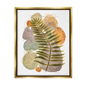 Stupell Industries Layered Fern Leaf Nature Framed Floater Canvas Wall Art - 1 of 4