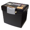 Storex Portable Storage Box Letter Size 14w x 11-1/4d x 14-1/2h Black 61502U01C - 3 of 4