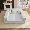 118.2'' Oversized Corduroy L-Shaped Sectional Sofa Couch Set with 6 Pillows, Modular DIY Combination Sofa for Living Room, Apartment or Bedroom - 4 of 4