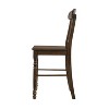 Simple Relax Set of 2 Wooden Counter Height Chairs in Walnut - 3 of 4