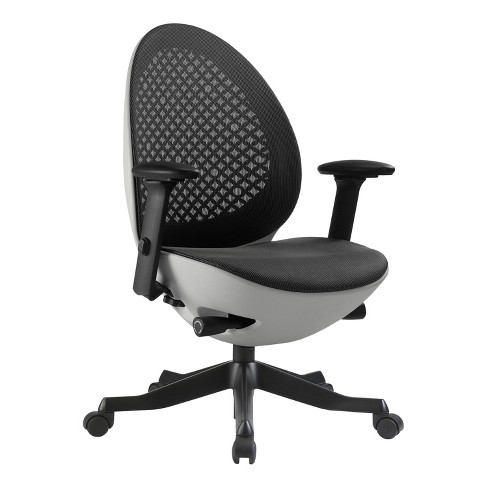 Techni Mobili  High Back Executive Mesh Office Chair with Arms, Lumbar  Support and Chrome Base