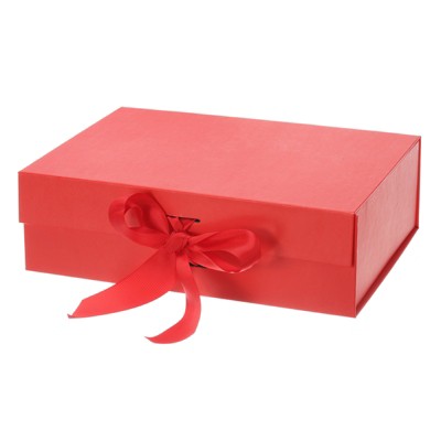 Unique Bargains Collapsible Paper Magnetic Closure Ribbon Gift Box for Birthday, Wedding