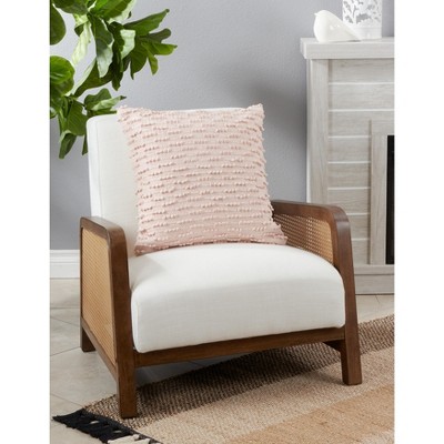 Rose Nubby Design Down-Filled Square Throw Pillow Set