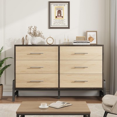 6 Dresser for Bedroom, 52" Wide Dresser, Wide Drawer with Storage Freestanding