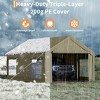 GustoWave Heavy Duty 12x20 Ft Carport with Roll-Up Windows for Car Truck - 3 of 4