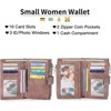 FATMOON Women's wallet - Stylish Vintage Leather RFID Wallet for Women with 3 Transparent ID Windows, 2 Zipper Pockets - 4 of 4