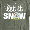 Men's - SpongeBob SquarePants - Let It Snow Christmas Short Sleeve Graphic T-Shirt - 2 of 4