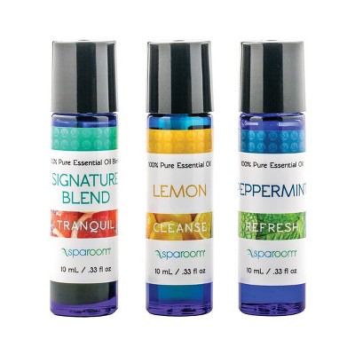 3pk 10ml Sparoom Daily Pack 100% Essential Oil Signature Blend, Lemon & Peppermint